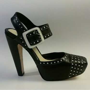 L.A.M.B. Ankle Strap Platform Heels Studded - image 1