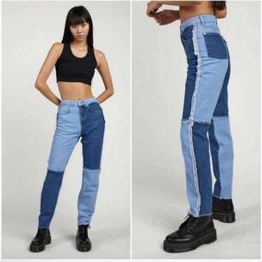 The Ragged Priest Color Block Patchwork Reconstru… - image 1