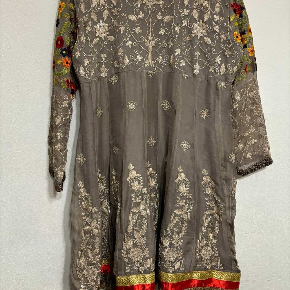 Pakistani 3 piece  beautiful Party dress - image 6