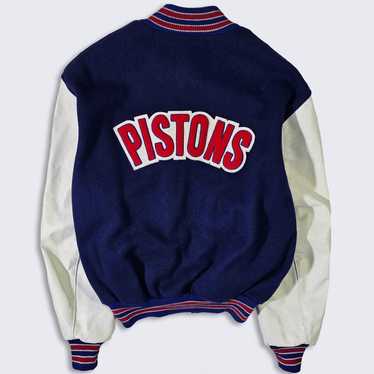 Vintage 1980s Delong Blank Varsity Jacket / Embroidered