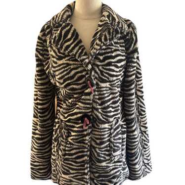 Daytrip Faux Fur Jacket Soft Pattern Fluffy Zebra 