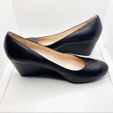Taryn By Taryn Rose Kathleen Black Leather Wedges 