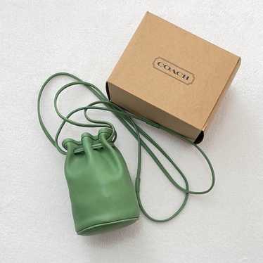 Vintage Coach LITTLETON DRAWSTRING グリーン Coach vintage littleton drawstring - Gem