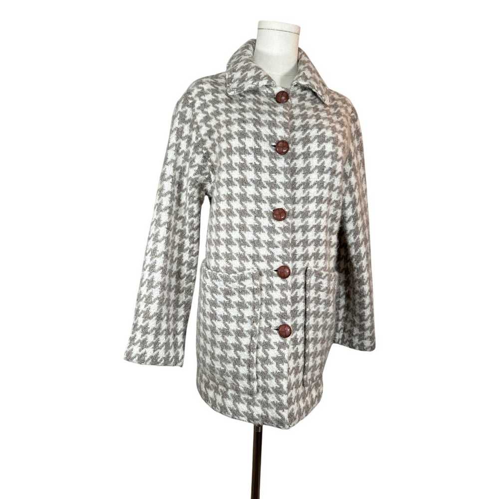 John branigan Irish wool, hounds tooth coat, Rare - image 2