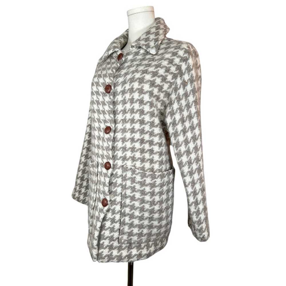 John branigan Irish wool, hounds tooth coat, Rare - image 3