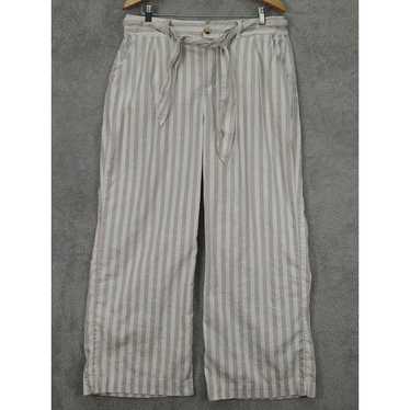 Torrid Women's Striped Wide Leg Pants Linen Blend 