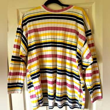 トップス 80s 90s EURO linen pullover shirt ITALY 80s-90s Euro-style linen design pullover shirt