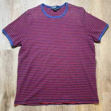 Vintage Polo Ralph Lauren Shirt Mens L Red Blue S… - image 1