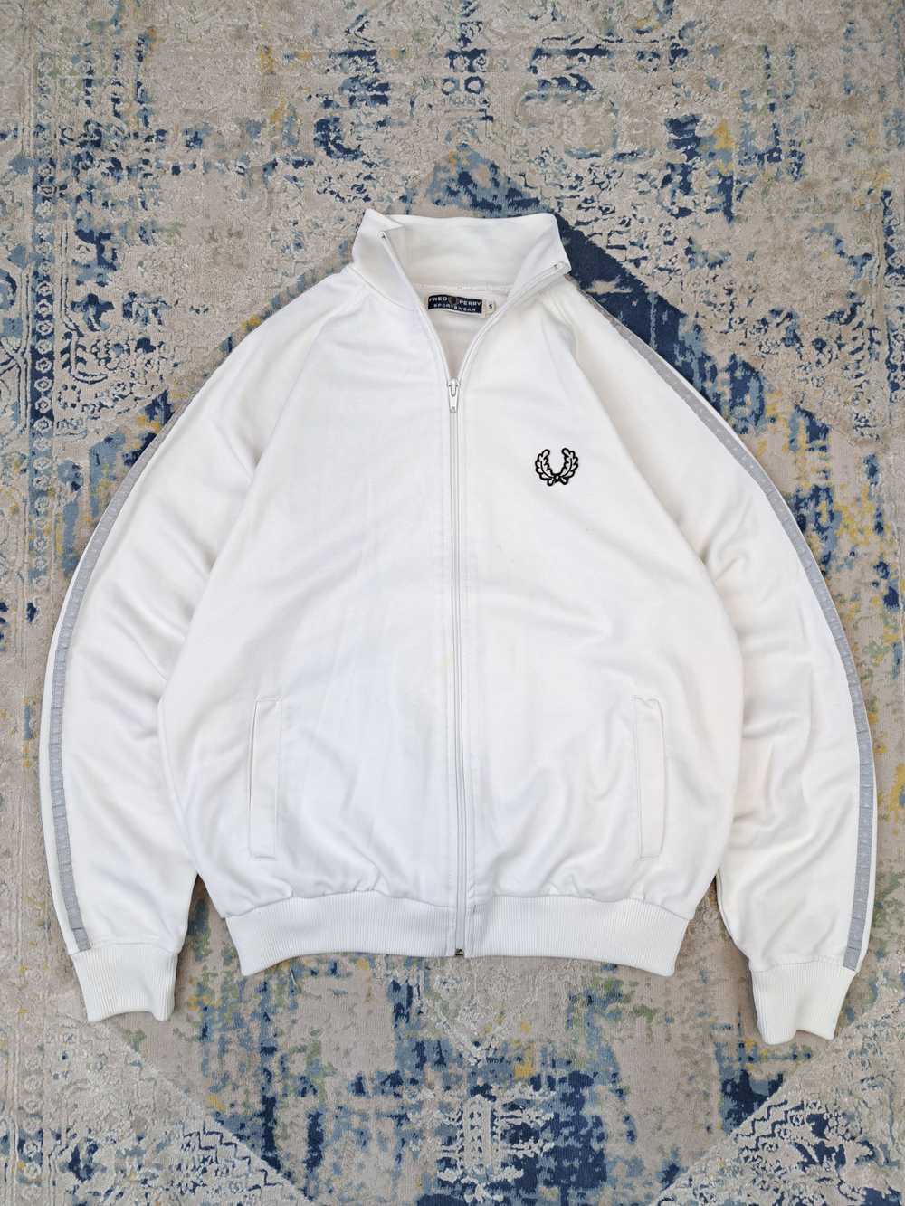 90s FRED PERRY Track Jacket トラックジャケット 白 vintage+Fred+Perry+track+
