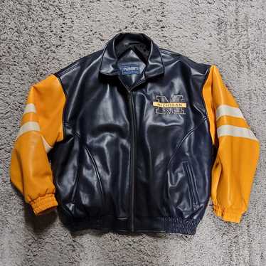 Vtg Steve And Barrys Michigan Leather Jacket 90s V