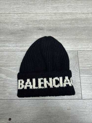 BALENCIAGA black logo jacquard ビーニー Balenciaga Black Jacquard Logo Beanie Balenciaga