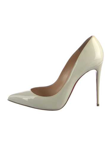 Christian Louboutin Patent Leather Pumps White Po… - image 1