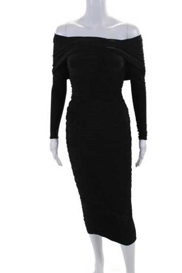 Naked Wardrobe Womens Off The Shoulder Rouge Long 