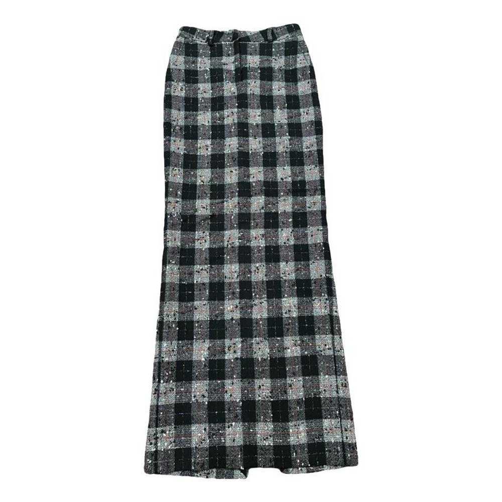 スカート ALESSANDRA RICH Maxi wool skirt Black  FABX3870K4392 POLKA DOT PLEATED SKIRT – Alessandra Rich