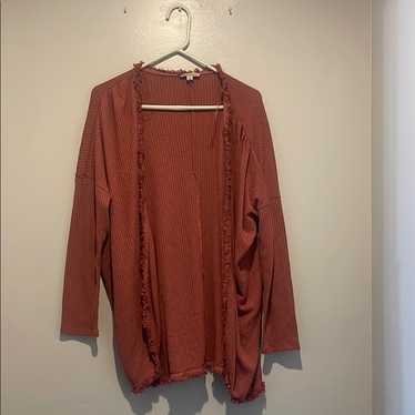 Remixmess Bohemian Rust Open Front Cardigan Small