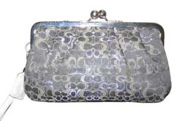 バッグ Coach Optic Signature Kisslock Pouch Coach Optic Signature Kisslock Pouch Top Handle Bag Pink