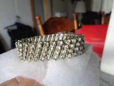 Vintage 1950's Expandable Rhinestone Bracelet, Made I… - Gem