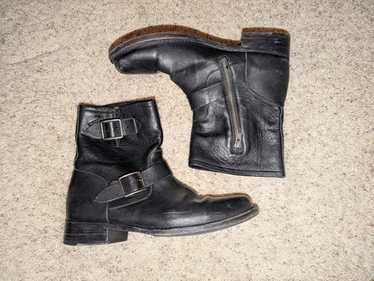 Prada Black Leather Engineer Boots – Alex Maxamenko