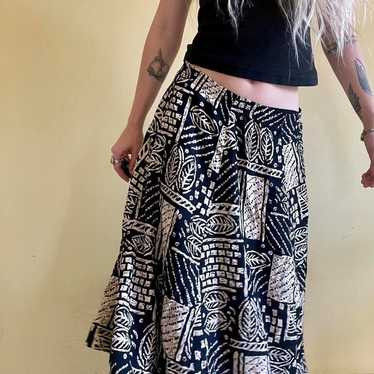 Unique patterned earthy vintage skirt - image 1