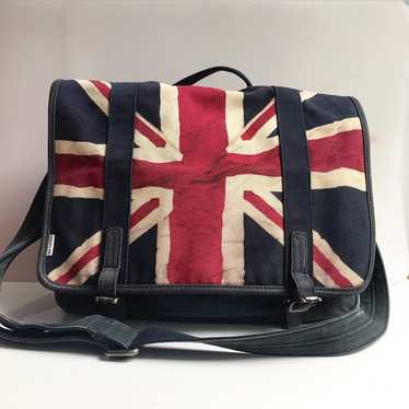 バッグ 00s PPFM body bag Union Jack leather Union Jack Leather Cross Body Bag Unisex Laptop Satchel