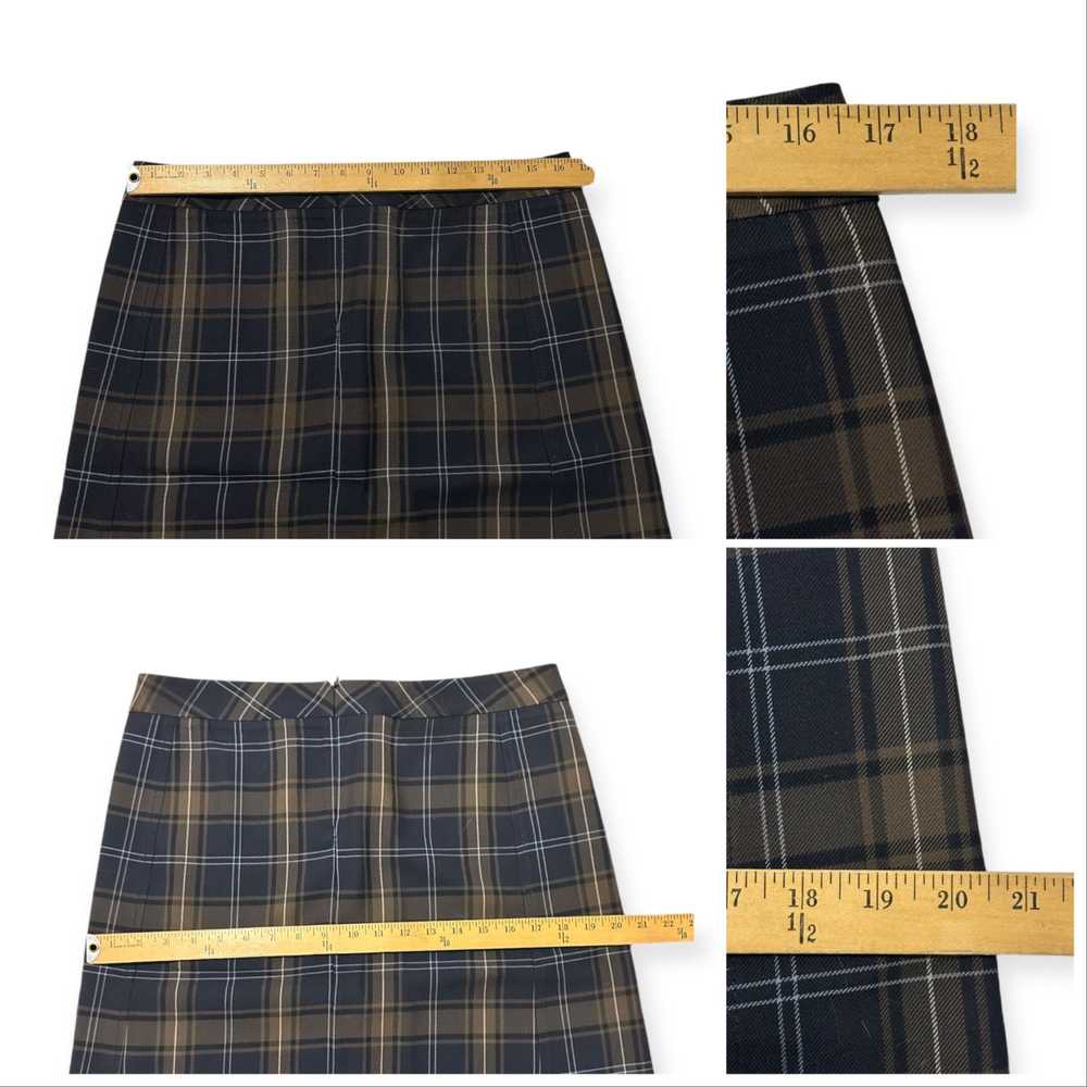 Miu Miu MIU MIU Tartan Plaid Straight Wool Skirt,… - image 11