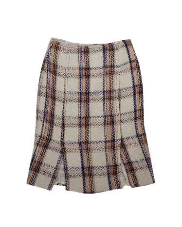 Miu Miu Miu Miu F/W2000 Plaid Tweed Skirt - image 1