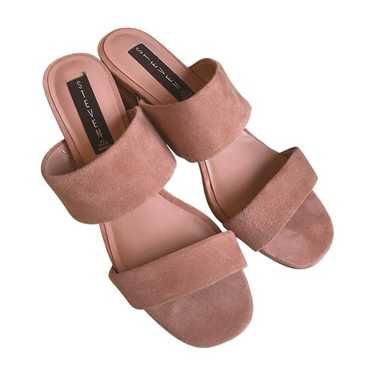 Steven Siggy Tan Suede Block Heel 8 Sandals Slide… - image 1