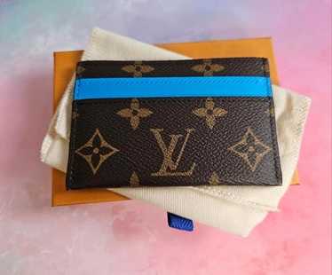 ルイヴィトン ダミエ カードケース 名刺入れ イニシャル入り Louis Vuitton DAMIER AZUR(ルイヴィトン ダミエ アズール