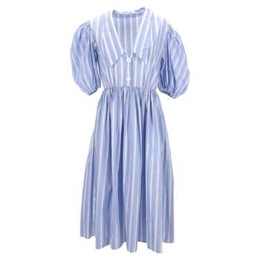 ワンピース MIU MIU LIGHT BLUE COTTON DRESS Miu Miu Logo Detailed Sleeveless Mini Dress In Blue | ModeSens