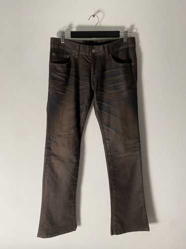 TORNADO MART flare slit stripe pants