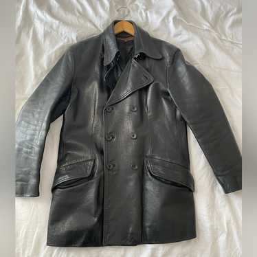 KATHARINE HAMNETT LONDON leather jacket Size: L Black Men