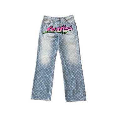 BLACKBLONDのVivid Graffiti l Logo Denim Pants 全3色 71rit79bAGL._UY1000_.jpg