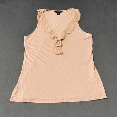 Banana Republic Sleeveless Tank Top Silk Blend Ru… - image 1