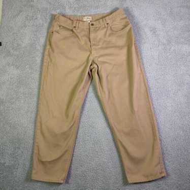 LL Bean Relaxed Fit Khaki Pants Straight Leg Men'… - image 1