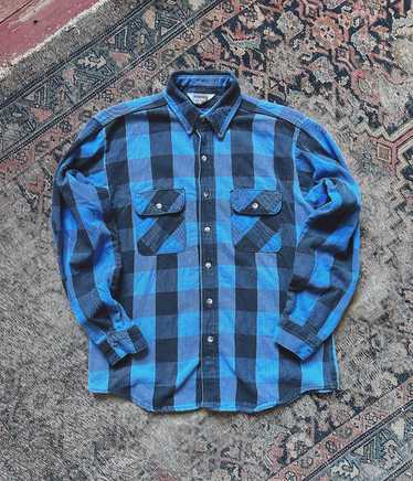 トップス 90s Five brother check flannel shirt y2k 90s FIVE BROTHER Check Flannel L/S Shirt 青 2XL ファイブ