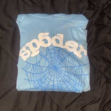 sp5der 水色 確実正規品 Sp5der Hoodie Sky Blue Real Vs Fake | TikTok