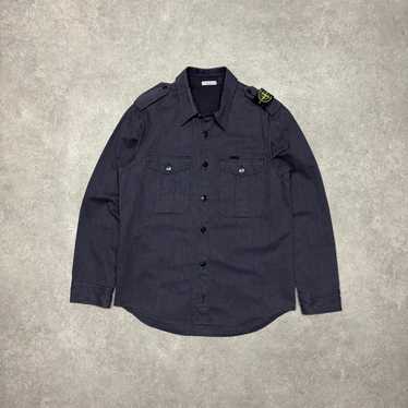 90s 80s Y2k Stone Island Wool Green Sweater Embroided Logo