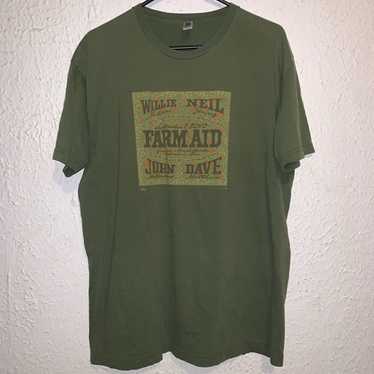 Neil Young Willie Norah 他 FARM AID 25シャツ NWOT Vtg 2003 Farm Aid Shirt Tour Band Rock Willie Nelson