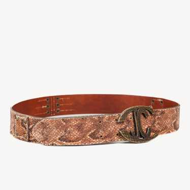 Just Cavalli Women's Brown 100% Leather Wrap Around Belt US