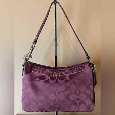 バッグ Coach mini Signature Small Hobo Purple Coach purple mini signature - Gem