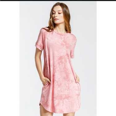 Rare Cherish Brand Pink Tie-Dye T-Shirt Dress Size