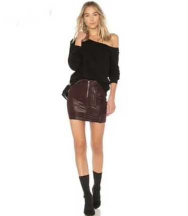 R+A Women's Claudine Off Shoulder Sweatshirt Black