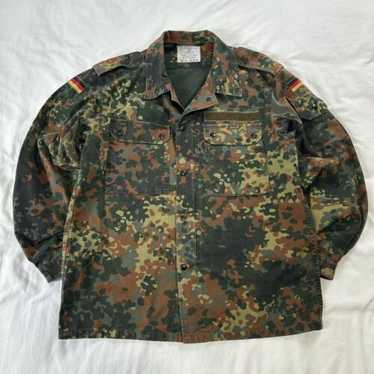 Vintage Jacket Field Bundeswehr Flektarn, Military Uniform