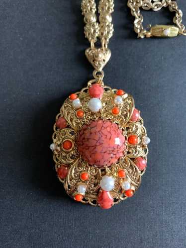 West germany filigree necklace - Gem West germany filigree necklace - Gem