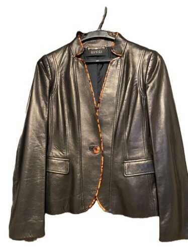 ジャケット・アウター Vintage Gucci leather tailored jacket Gucci Leather Biker Jacket – VintageBooBoo Pre owned