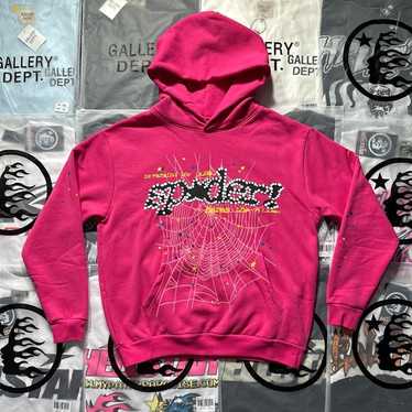 Sp5der worldwide p*nk hoodie - Gem