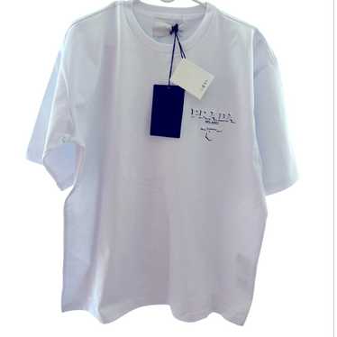 PRADA プラダ 白 Tシャツ XS トップス 無地 バッグロゴ 三角ロゴ