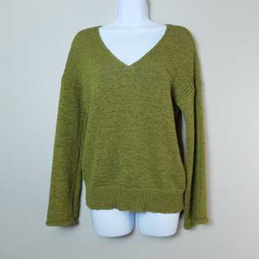 J Crew Green Bell Sleeve Sweater Size Medium - image 1