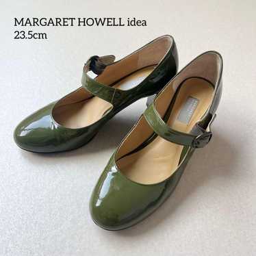 Margaret Howell Brogued Pump Medallion Strap Shoes Brown