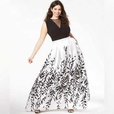 Morgan & Co. Black and White Full Length A-line G… - image 1